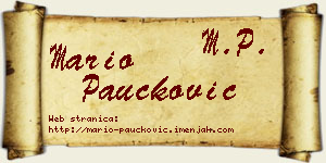 Mario Paučković vizit kartica